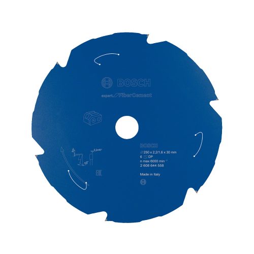 Bosch EXPERT körfűrészlap akkumulátoros körfűrészekhez 250x2,2/1,6 30mm, T6 fog, betonitlaphoz