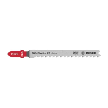   Bosch PRO Plastics PP clean T102D szúrófűrészlap, 100 mm, 5 db, műanyaghoz
