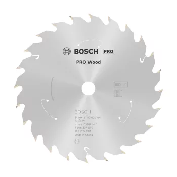   Bosch PRO Wood körfűrészlap akkus géphez, 140x1,5x12,7 mm 24 fog, kemény fa, forgácslap