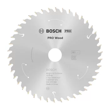   Bosch PRO Wood körfűrészlap akkus géphez, 140x1,5x20 mm 42 fog, kemény fa, forgácslap