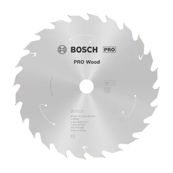   Bosch PRO Wood körfűrészlap akkus géphez, 165x1,5x15,875 mm 24 fog, kemény fa, forgácslap