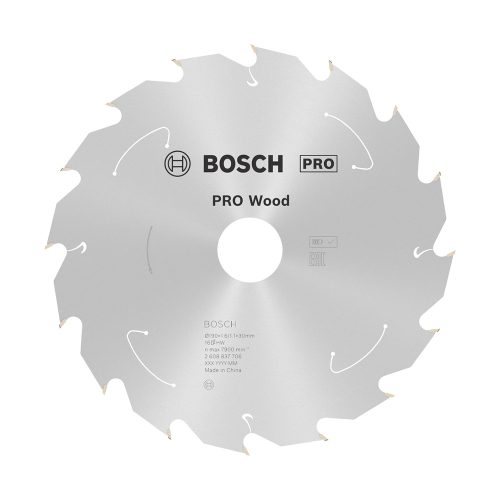 Bosch PRO Wood körfűrészlap akkus géphez, 190x1,6x30 mm 16 fog, kemény fa, forgácslap