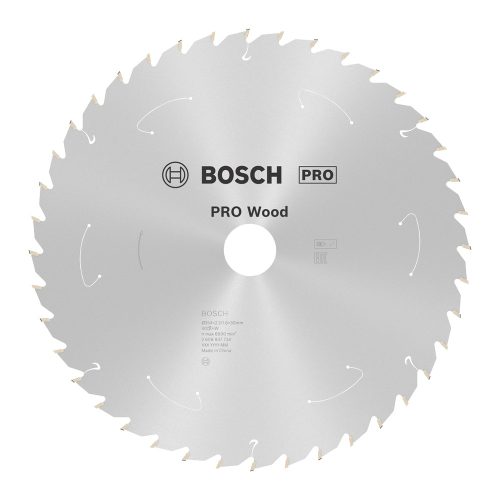 Bosch PRO Wood körfűrészlap akkus géphez, 254x2,2x30 mm 40 fog, kemény fa, forgácslap