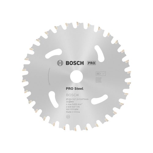 Bosch PRO Steel körfűrészlap akkus géphez, 136x1,6x15,875 mm 30 fog, acél vágásához
