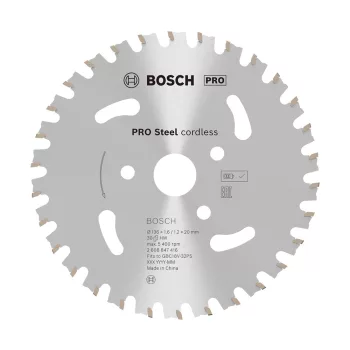   Bosch PRO Körfűrész Steel akus körfűrészlap 136x20x1.6/1.2 30 - Acél betonvas átvágására
