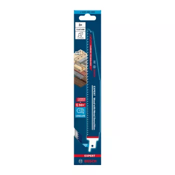   Bosch EXPERT S1167 XHM keményfém fogazású szablyafűrészlap, 3db 225x25x1,25 többféle anyaghoz (Regisztrációval akár ajándék is elérhető!)