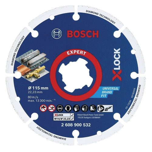 Bosch X-LOCK fémvágó gyémánttárcsa 115x22.23mm