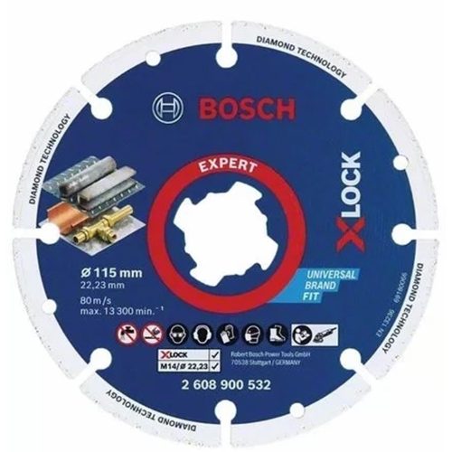 Bosch X-LOCK fémvágó gyémánttárcsa 125x22,23mm
