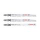 Bosch EXPERT szúrófűrészlap-készlet 3 db 2xT308B, 1xT308BO tömör fa bútorlap, rétegelt lemez