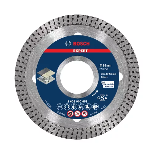 Bosch EXPERT HardCeramic gyémánt vágótárcsa 85x1,4mm, 22,23, nagy pontosság kemény csempéhez (Regisztrációval akár ajándék is elérhető!)