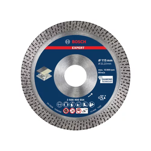 Bosch EXPERT HardCeramic gyémánt vágótárcsa 115x1,4 mm, 22,23, nagy pontosság kemény csempéhez (Regisztrációval akár ajándék is elérhető!)