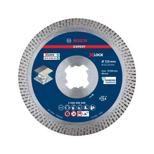 Bosch EXPERT X-LOCK,M14 Gyémánt vágótárcsa Best HardCeramic 125x22,23 1,8 10mm (Regisztrációval akár ajándék is elérhető!)
