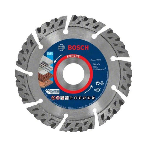 Bosch EXPERT MultiMaterial gyémánt vágótárcsa 125x2,2 mm, 22,23 vasbeton, kő, hosszú élettartam