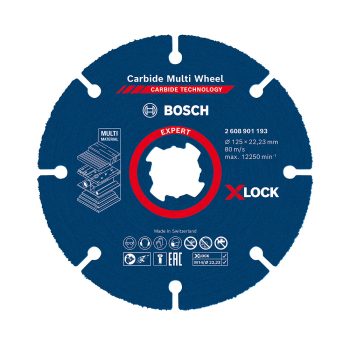   Bosch EXPERT X-LOCK,M14 Karbid Multi vágótárcsa 125mm, keményfa, műanyag, szöges fa,gipszkarton
