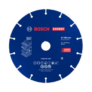   Bosch EXPERT Karbid Multi vágótárcsa 180mm 22.23, keményfa, műanyag, szöges fa, gipszkarton