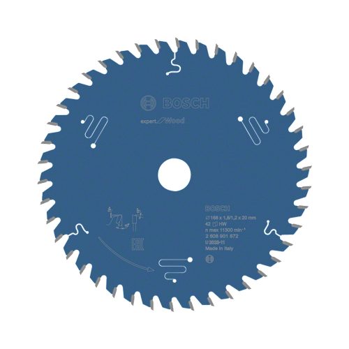 Bosch EXPERT Wood körfűrészlap 168x1,8/1,2 20mm, T42 fog kézi fűrészekhez, fához