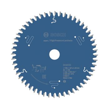   Bosch EXPERT High Pressure Laminate körfűrészlap 168x1,8/1,2 20mm, T52 fog HPL, kompozit