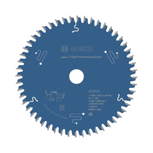 Bosch EXPERT High Pressure Laminate körfűrészlap 168x1,8/1,2 20mm, T52 fog HPL, kompozit