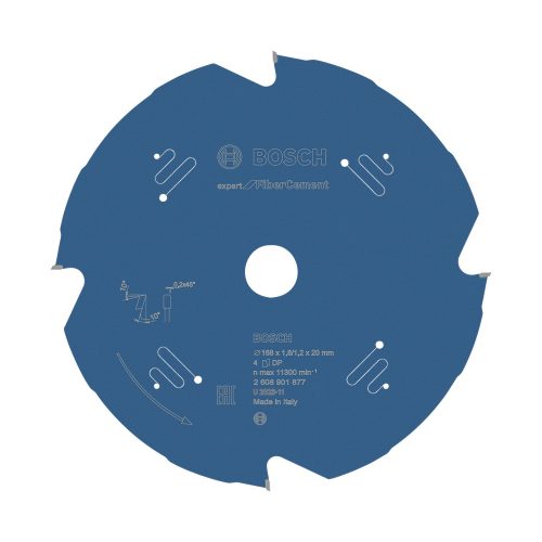 Bosch EXPERT körfűrészlap 168x1,8/1,2 20mm, T4 fog kézi körfűrészekhez, betonitlaphoz