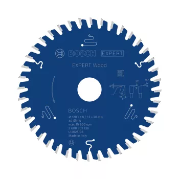   Bosch EXPERT Wood körfűrészlap 120x1,8/1,3 20 T40 fog, ATB kézi fűrészekhez, fához