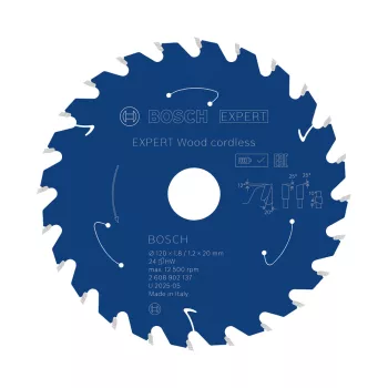  Bosch EXPERT Wood körfűrészlap akkumulátoros körfűrészekhez 120x1,7/1,2 20 mm; T24 fog, fához