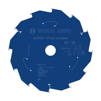   Bosch EXPERT Wood körfűrészlap akkumulátoros körfűrészekhez 160x1,5/1,0 20 mm, T12 fog, fához