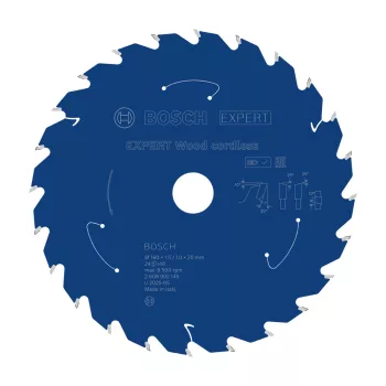   Bosch EXPERT Wood körfűrészlap akkumulátoros körfűrészekhez 160x1,5/1,0 20 mm, T24 fog, fához