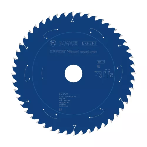 Bosch EXPERT Wood körfűrészlap akkus asztali körfűrészekhez 210x1,7/1,2 30 mm, T48 , fához
