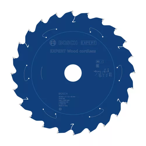Bosch EXPERT Wood körfűrészlap akkus gérvágó fűrészekhez 216x1,7/1,2 30 mm, T24 , fához
