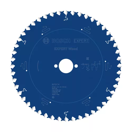 Bosch EXPERT Wood körfűrészlap 230x2,8/1,8 30 T48 fog, ATB kézi fűrészekhez, fához