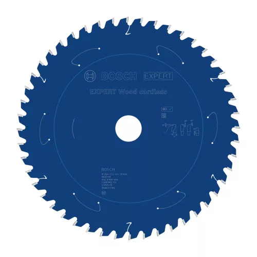 Bosch EXPERT Wood körfűrészlap akkumulátoros 254x2,1/1,6 30mm, T48 fog, puhafa, keményfa