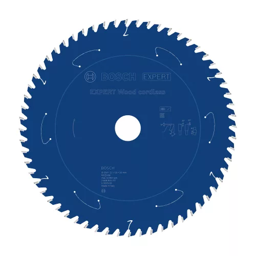 Bosch EXPERT Wood körfűrészlap akkus asztali körfűrészekhez 254x2,1/1,6 30 mm, T60 , fához
