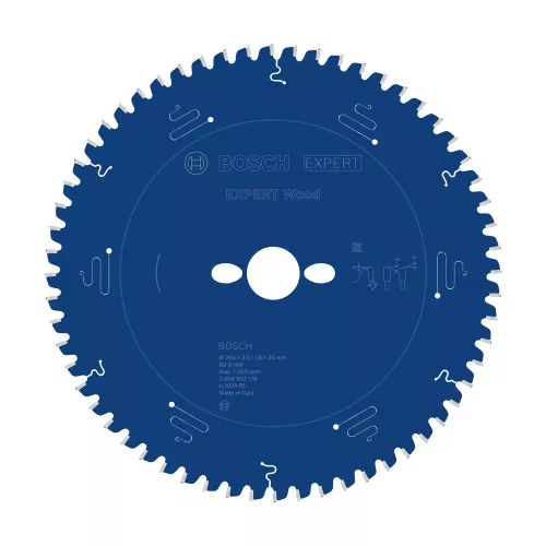 Bosch EXPERT Wood körfűrészlap 260x2,4/1,8 30 T60 fog, ATB gérvágó fűrészekhez, fához