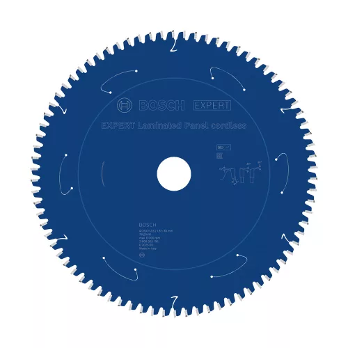 Bosch EXPERT körfűrészlap 254x2,6/1,8 30mm, T78 fog akkus asztali körfűrészekhez, parkettához