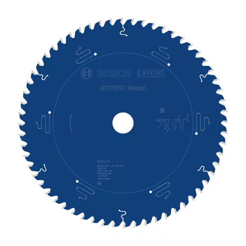 Bosch Expert for Wood körfűrészlap 254 x 2,6/1,8 x 25,4 mm, T=60