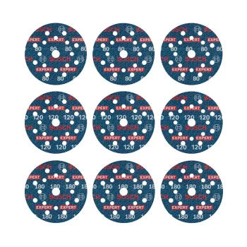   Bosch EXPERT O780 Foil csiszolófólia készlet, 125mm, 3xG80, 3xG120, 3xG180