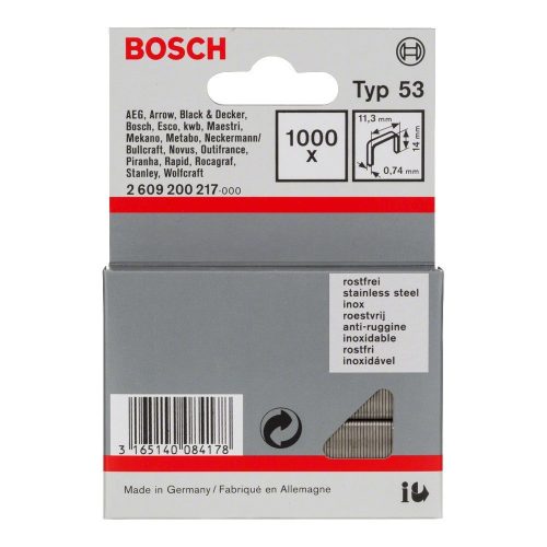 Bosch finomhuzal tuzokapocs Inox Type 53 14mm 1000db