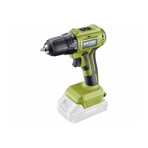 Extol Craft akkus fúrócsavarozó, Power Share, 20V, kefementes motor, kofferban; alapgép