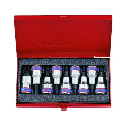 King Tony 1/2" Torx bitfejkészlet 55mm 9 részes (4109PR)