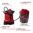 Einhell akkus szennyvízszivattyú GE-DP 18/25 LL Li - SOLO 18V alapgép