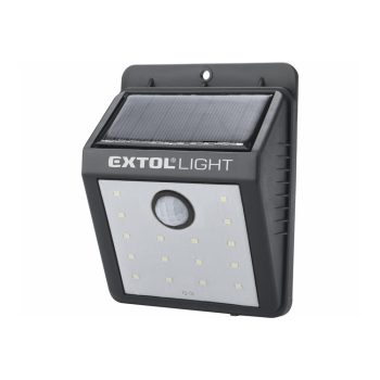   Extol Light éjszakai készenléti LED lámpa, 0,4W, 16 LED; 120 Lm, napelem+szenzor, Li-ion akkus