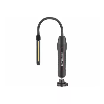   Extol Light LED munkalámpa, USB tölthető; 500 Lm, cserélhető Li-ion akku, 2500 mAh, flexibilis szár