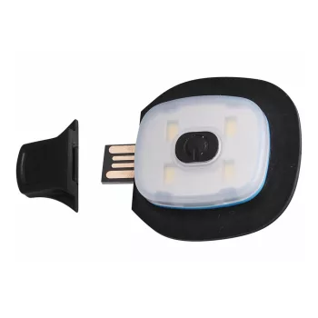   Extol Light tartalék LED homloklámpa sapkákhoz, 4×45 Lumen; USB tölthető Li-ion akku, 3 funkció