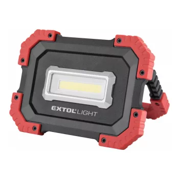   Extol Light hordozható LED lámpa (reflektor), 10W; 1000 Lm, IP54, Li-ion akkus, 4400 mAh, USB tölthető
