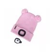 Extol Light sapka, gyerek, rózsaszín, kötött, kivehető LED homloklámpával, 4×25 Lumen; USB tölthető