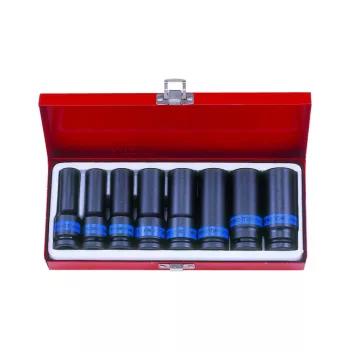   King Tony gépi 1/2" hosszú dugókulcs készlet 8 részes (4410MP)