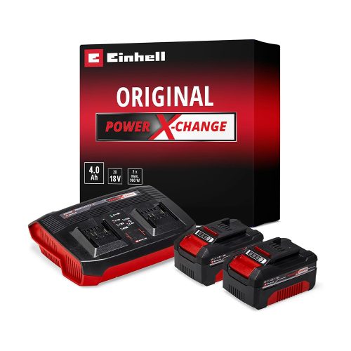 Einhell Power X-Change Twincharger Kit 18V 4 Ah x 2 db + töltő