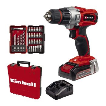   Einhell akkus fúrócsavarozó szett TE-CD 18/2 Li 18V 1x2,5Ah 39 részes készlettel