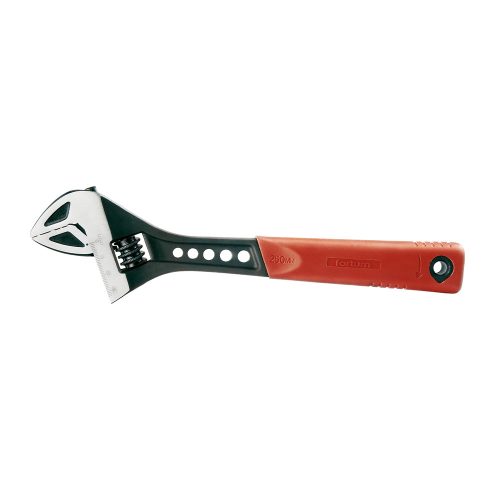 Fortum villáskulcs állítható, FP sorozat, 61CrV5, gumírozott markolat; 250mm/10", foszfátozott