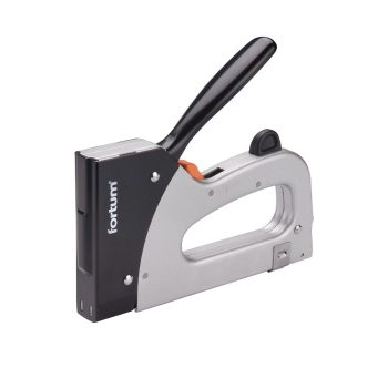   Fortum tűzőgép, fémházas, profi, 2 funkciós, tűzőgépkapocs, 6-16×11,3mm, szeg fejjel: 14-16×2×1,2